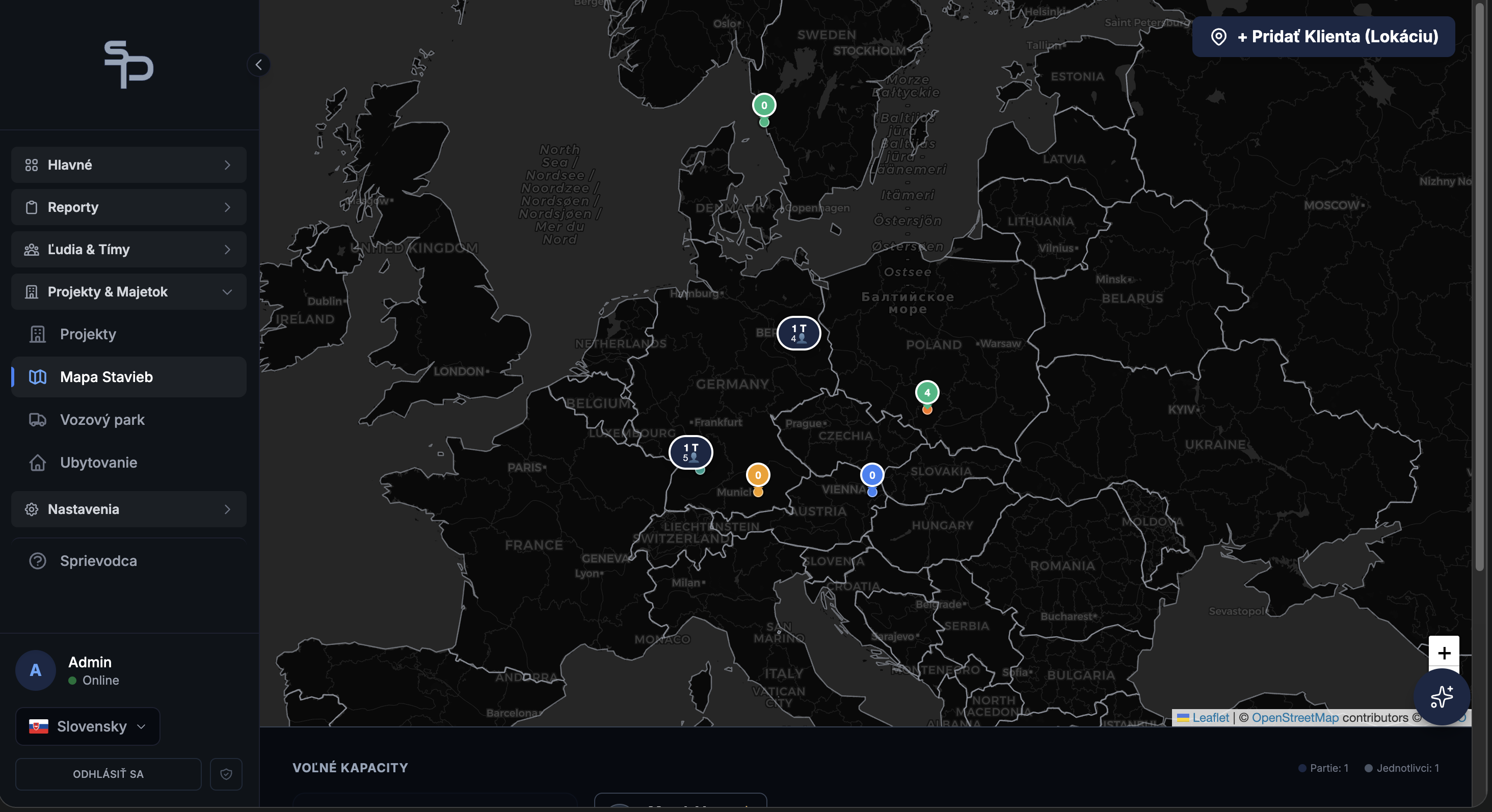 Mapa stavieb a projektov